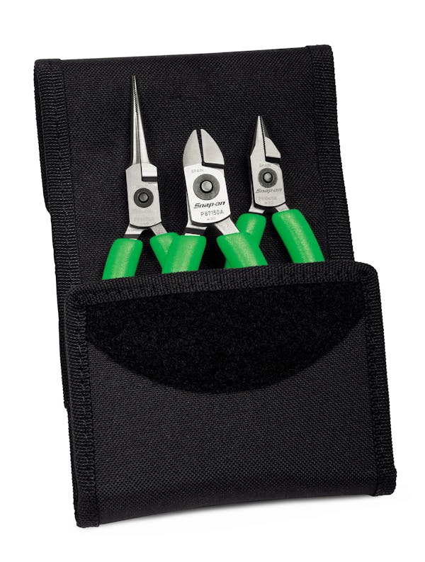 3 pc Precision Pliers Set (Green), PLP300AG