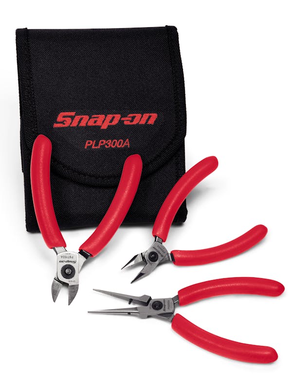 Snap-on Tools NEW DARK PURPLE 3 Piece Soft Grip Precision Pliers Set  PLP300ADP