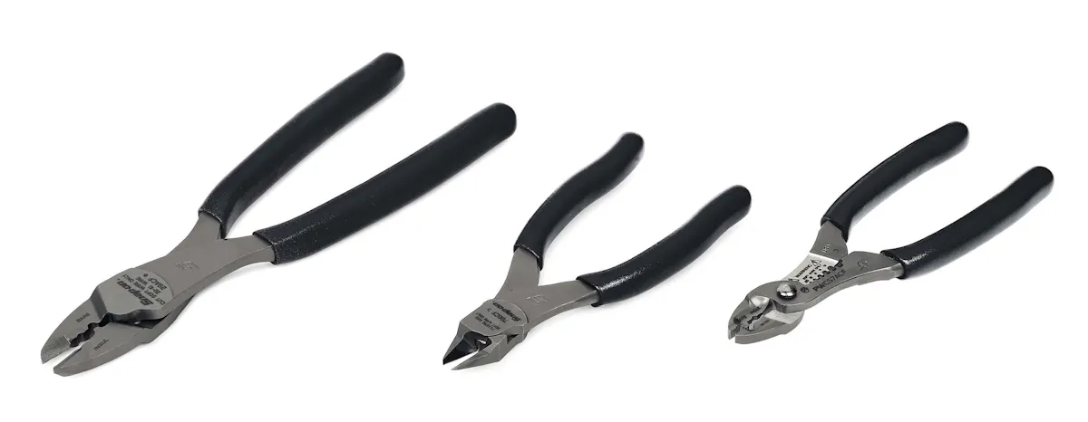 3PC WIRE SVC PLIERS SET BLACK