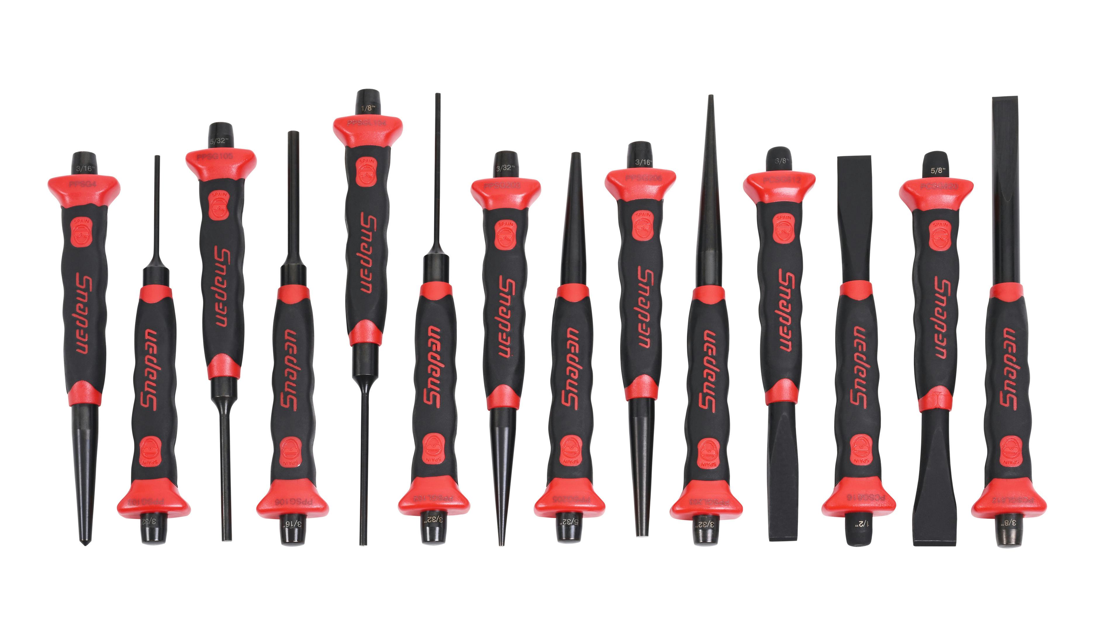 Apple - ちょあ 14 pc Soft Grip Long Punch and Chisel Set (Red) | PPCSGL714