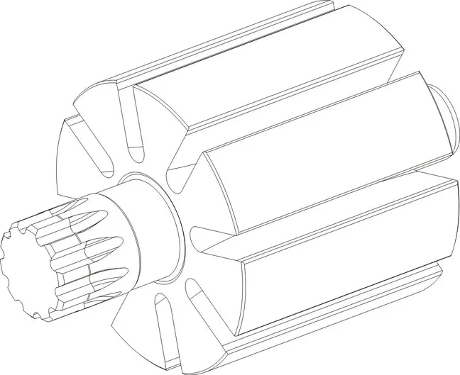 ROTOR - 8 VANE, STUBBY