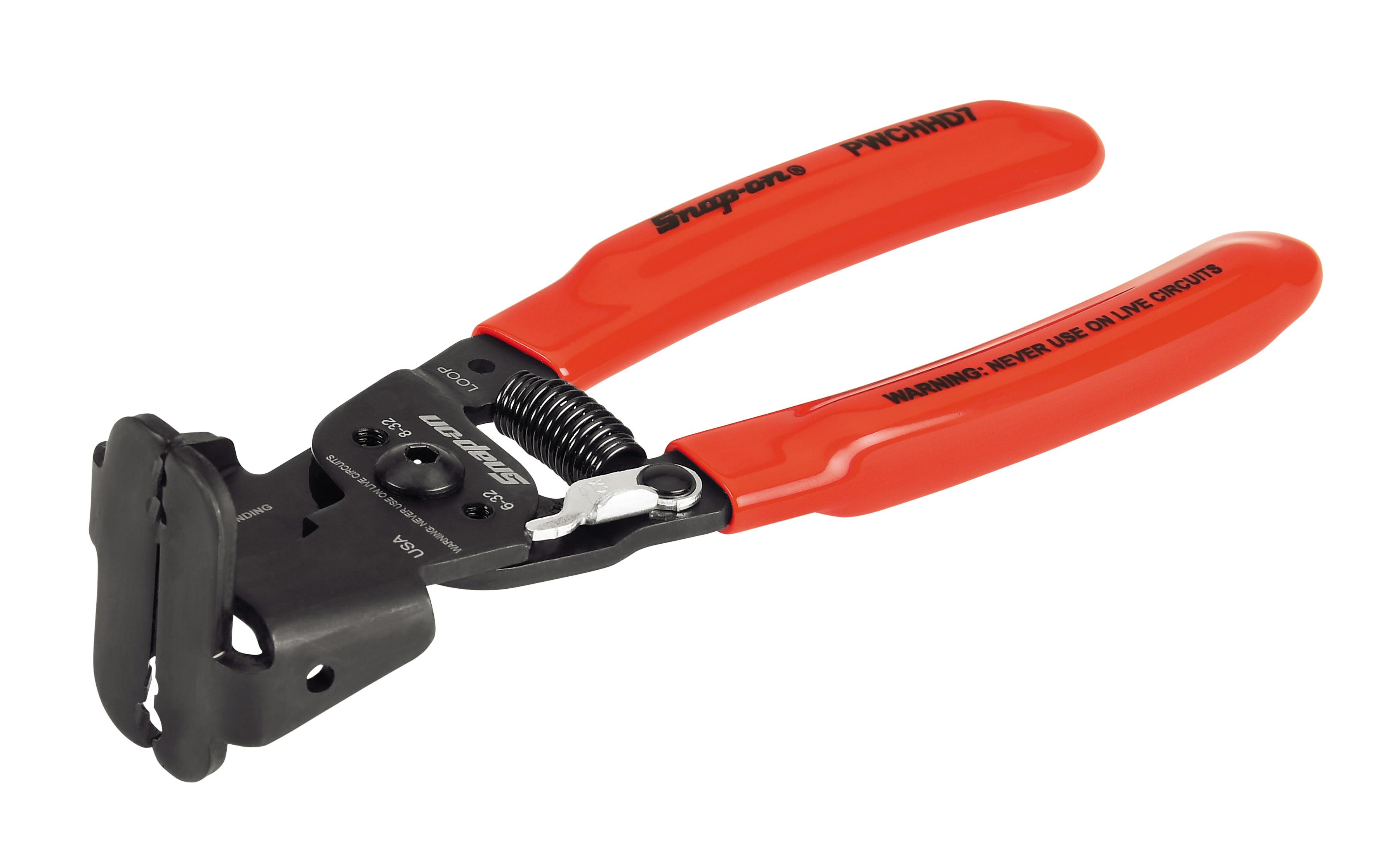 Free USPS NEW Snap-On PWCSS7ACF *RED* Wire Striper Crimper /Cutter 7" 