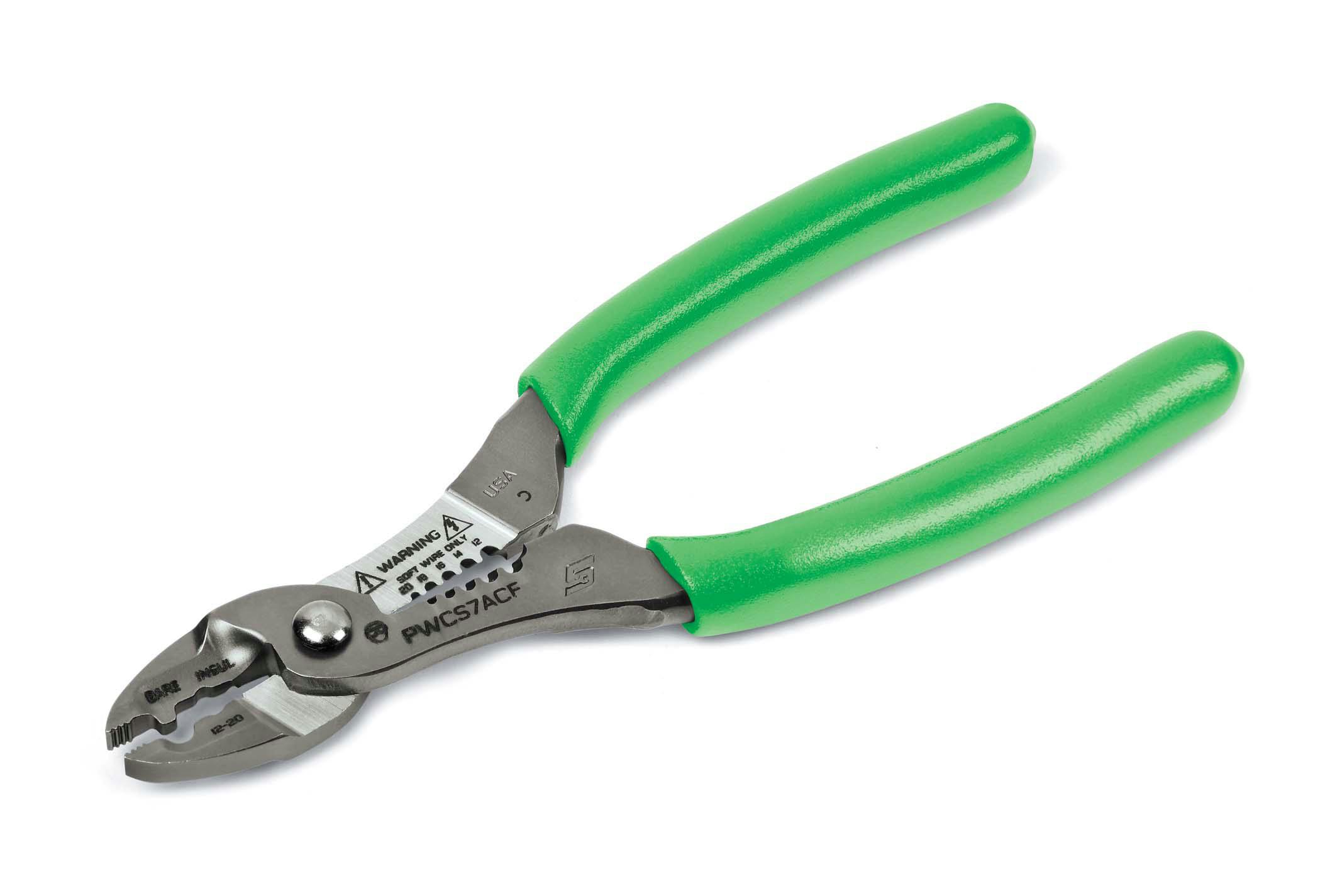 NEW Snap-On PWCS7ACF *Green* Wire Striper Crimper /Cutter 7" Free Shipping!!! 
