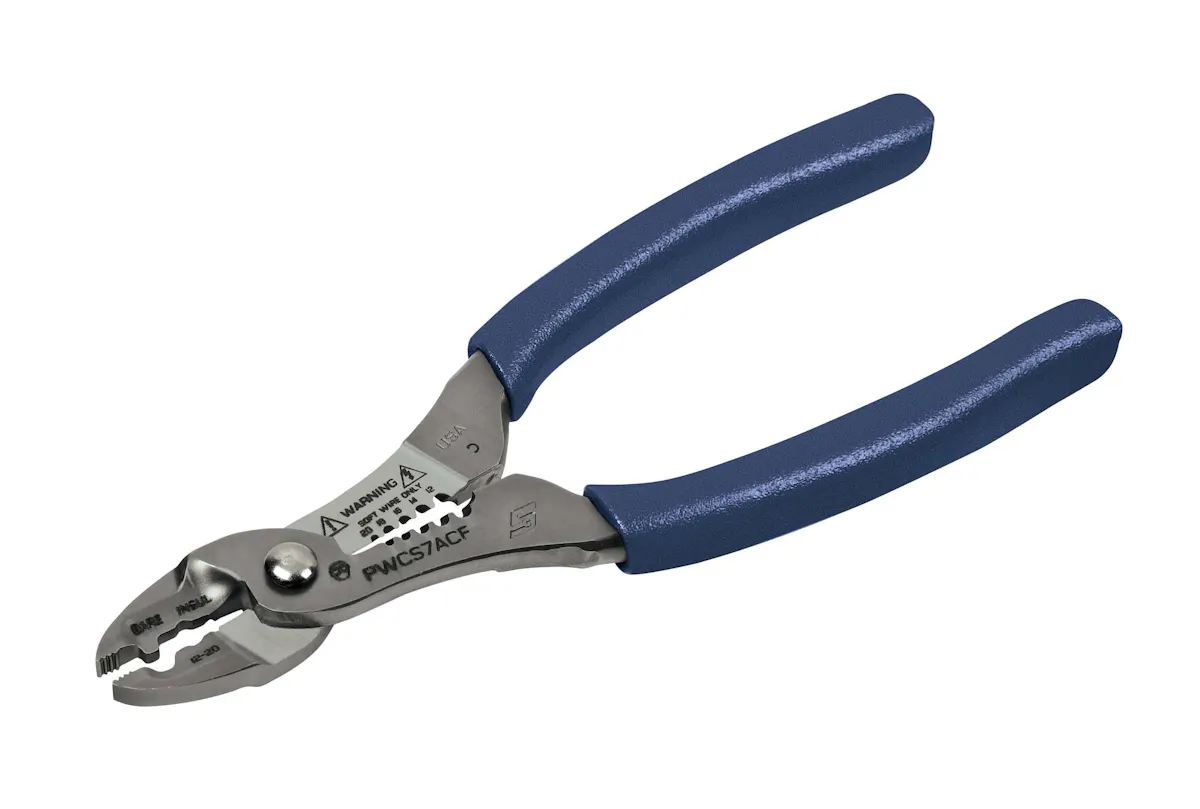 7IN STRPR CRMP CUTTER PWR BLUE