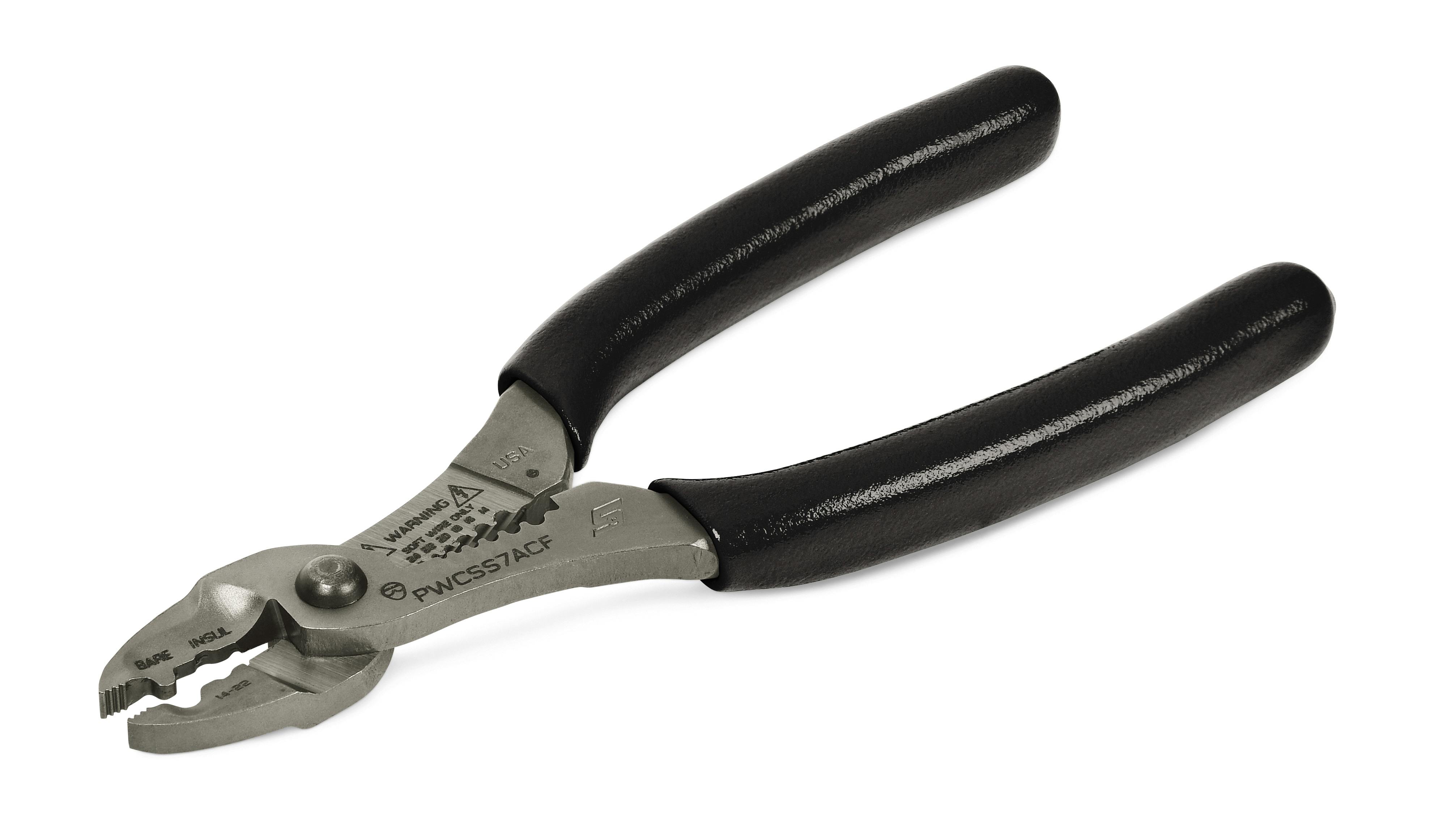 Details about   *NEW* Snap On PWCS7ACF BLACK Handle Stripper And Crimper Pliers. Wire Cutter 