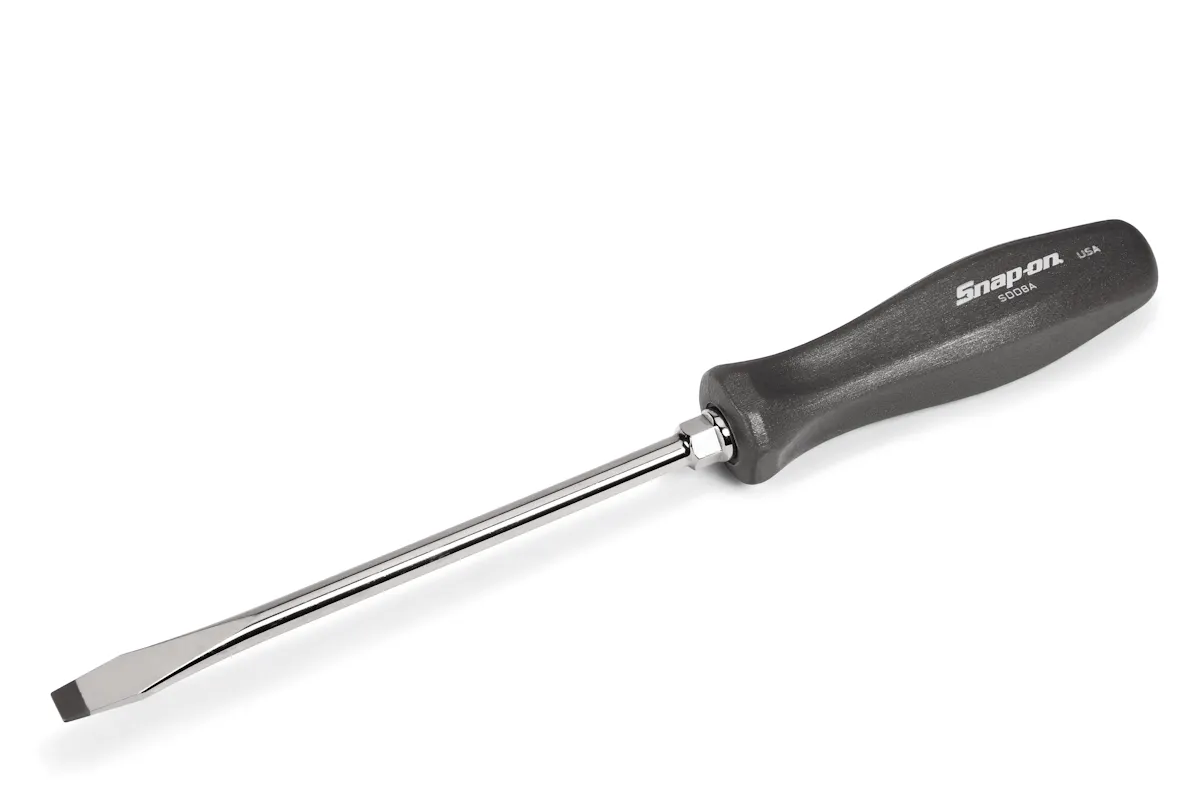 SCRW DRVR FLAT 8IN DK TITANIUM