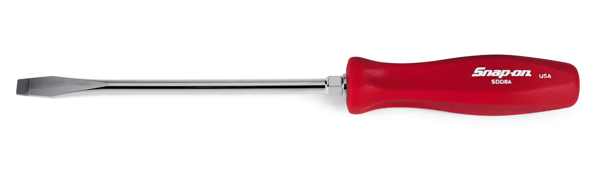 SCREWDRIVER FLAT 8IN RED