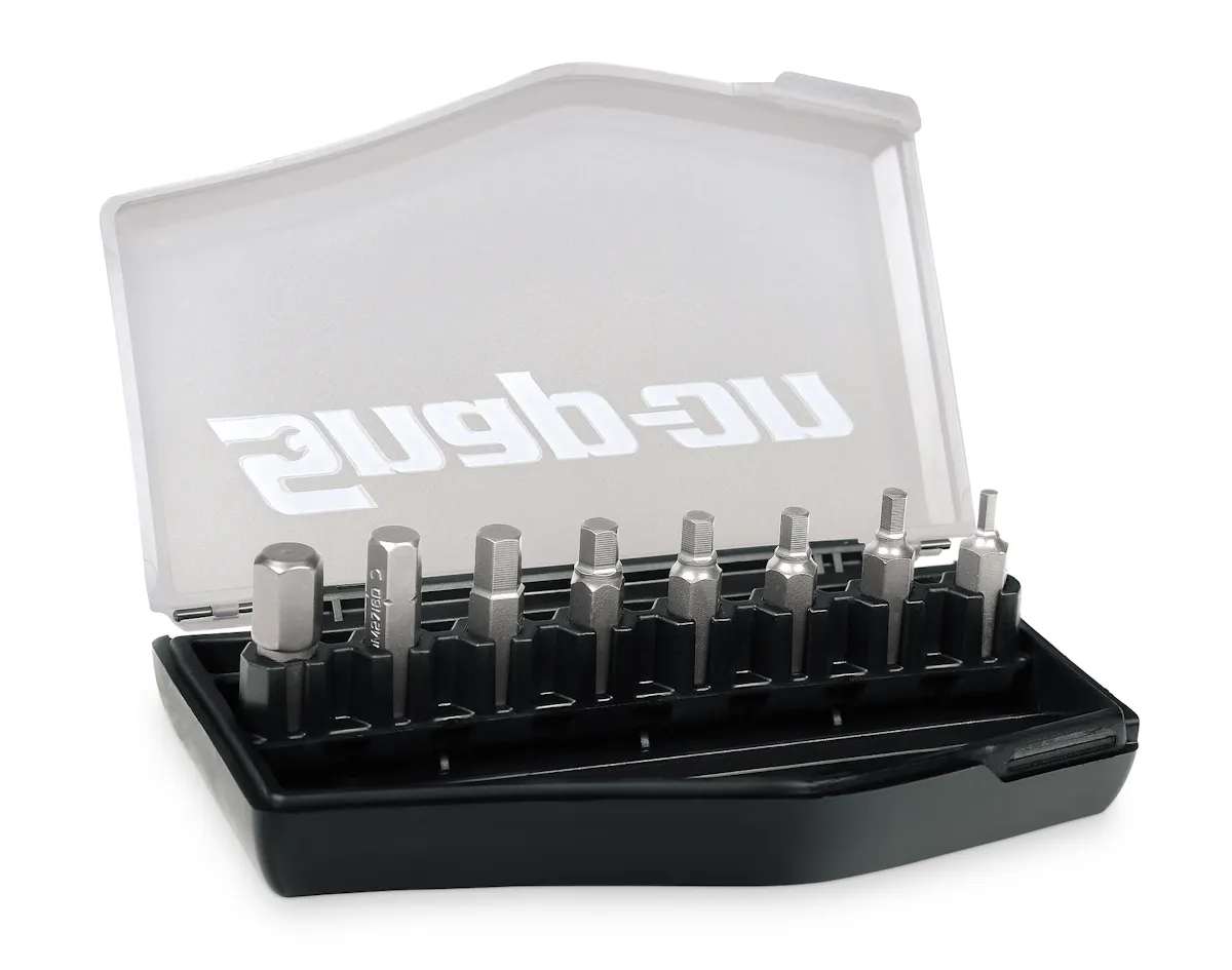 8PC HEX BLK CASE SD BIT SET