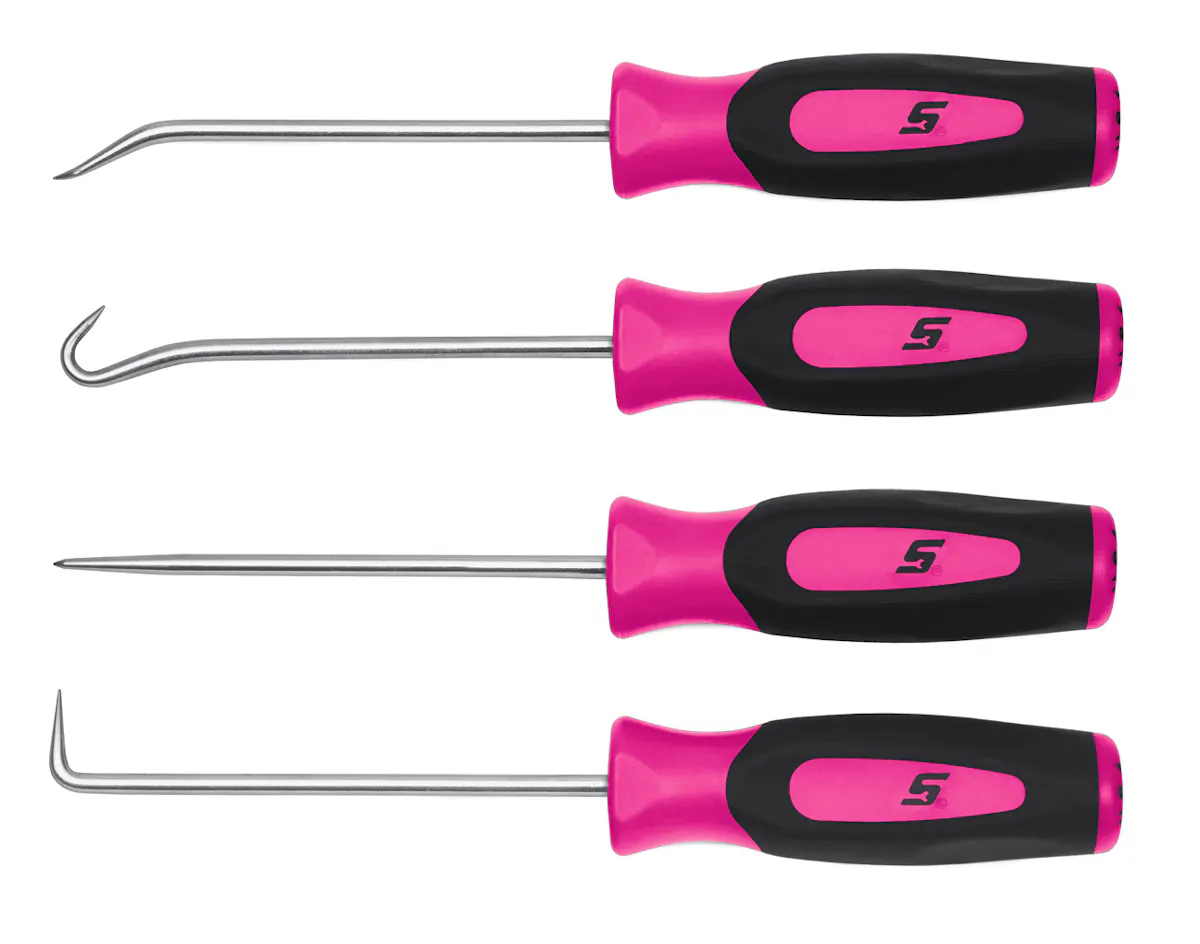 MINI PICK SET, 4PC ELEC PNK