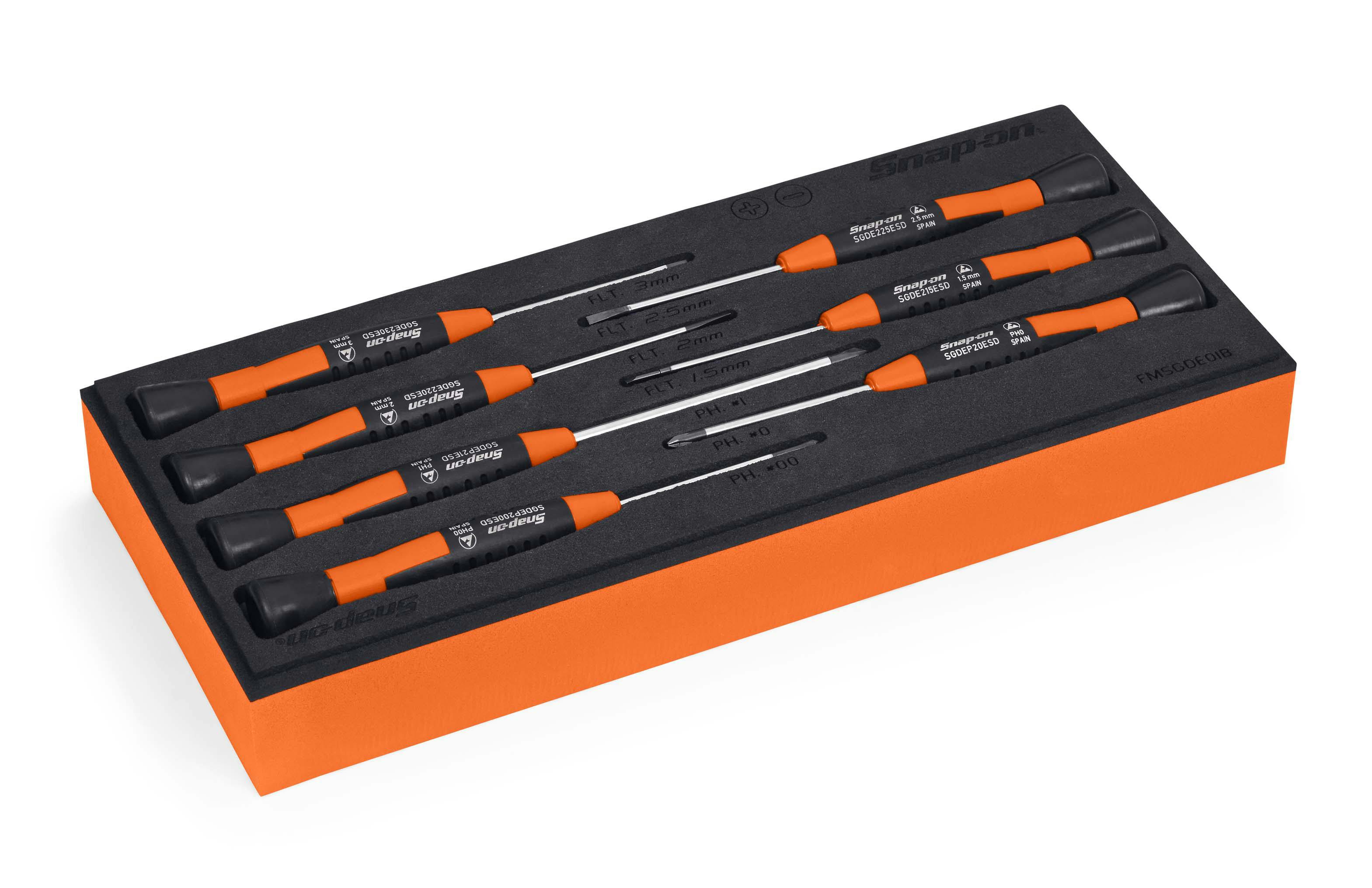 6 pc Non-Conductive Composite Slim Tip Combination Screwdriver Set