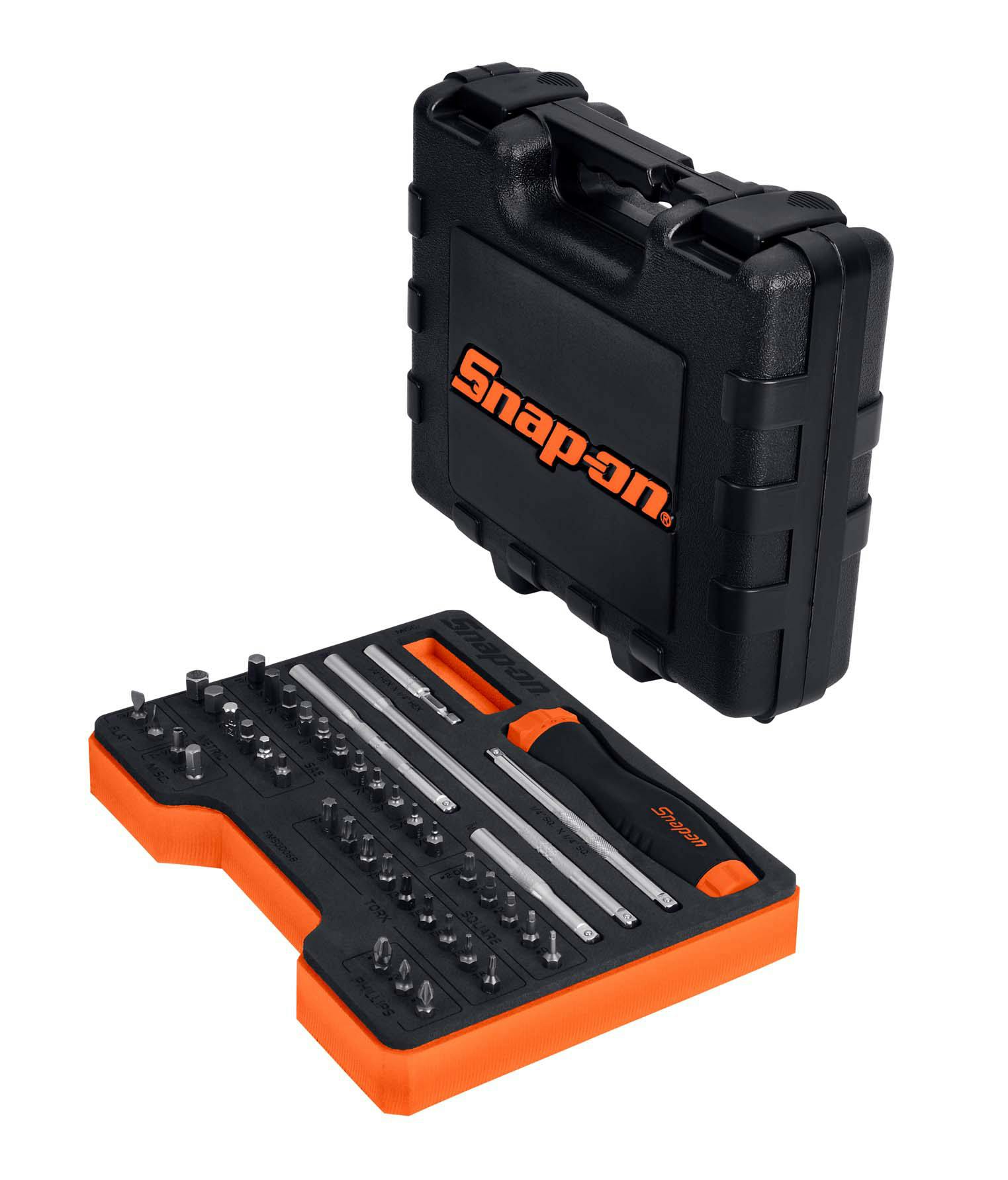 44 pc Soft Grip Standard Ratcheting Screwdriver Set with PRO-FI