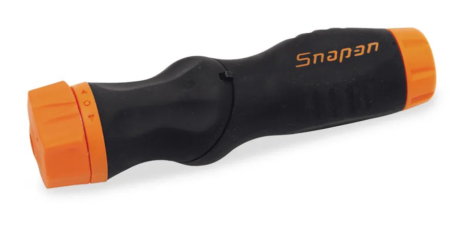 Soft Grip Ratcheting Five Position Screwdriver Handle (Orange  