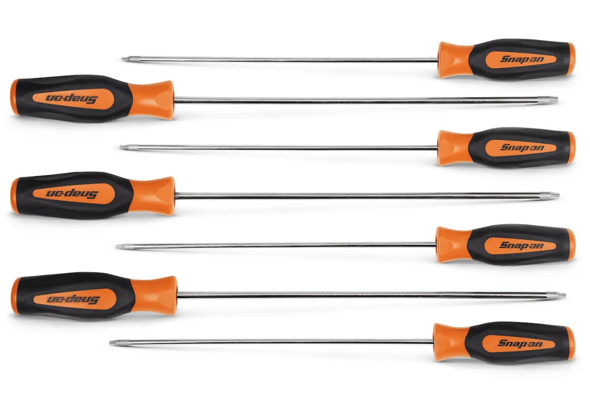7 pc TORX® Instinct® Soft Grip Long Screwdriver Set (Green) - Snap 