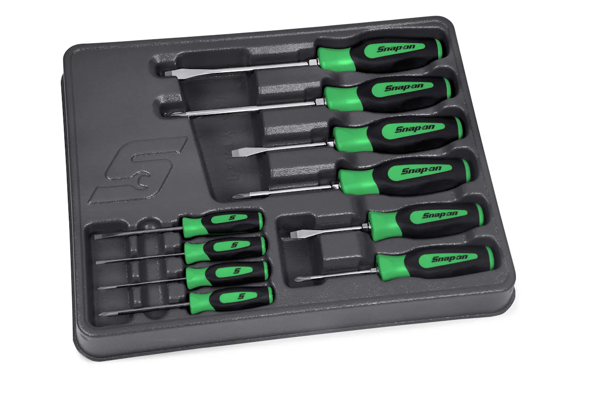SCRWDR SET,10PC-COMBO S/S GRN