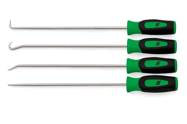 4 Pc Instinct Soft Grip Long Pick Set Green Sglasa4cg Snap On Store