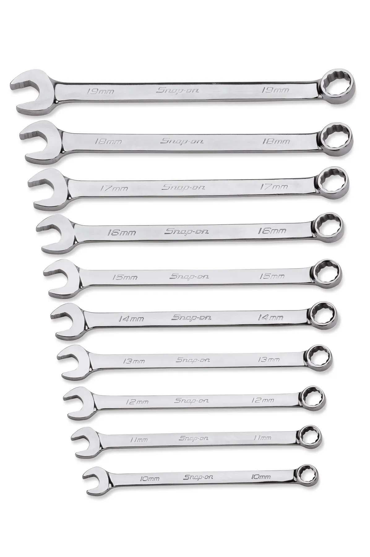 10 pc 12-Point Metric Flank Drive® Midget Combination Wrench Set 