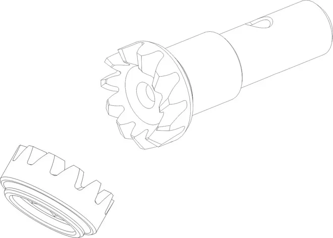 SERVICE GEAR SET 45 DEG