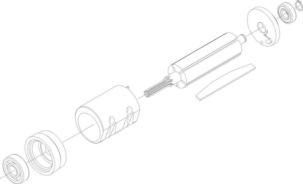 7 TOOTH .6HP NR MOTOR ASSY