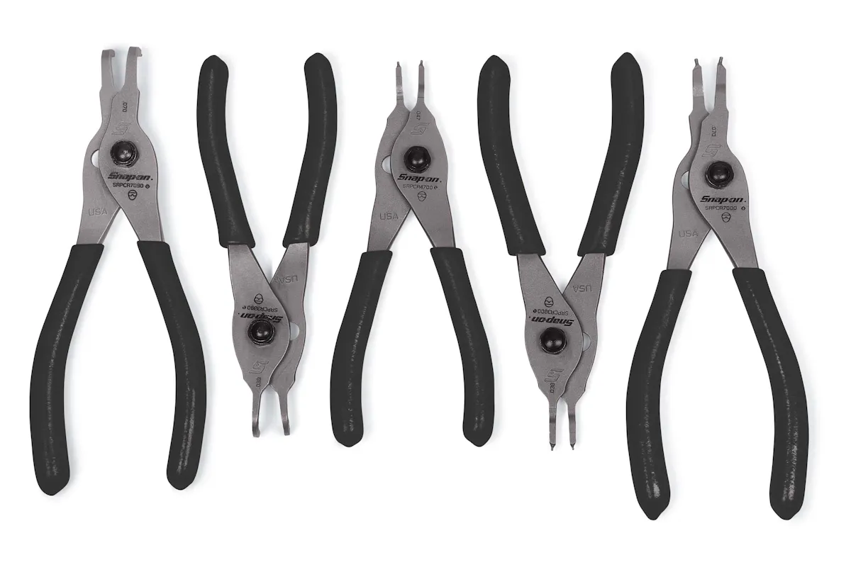 5PC SNAP RING PLIER SET BLACK