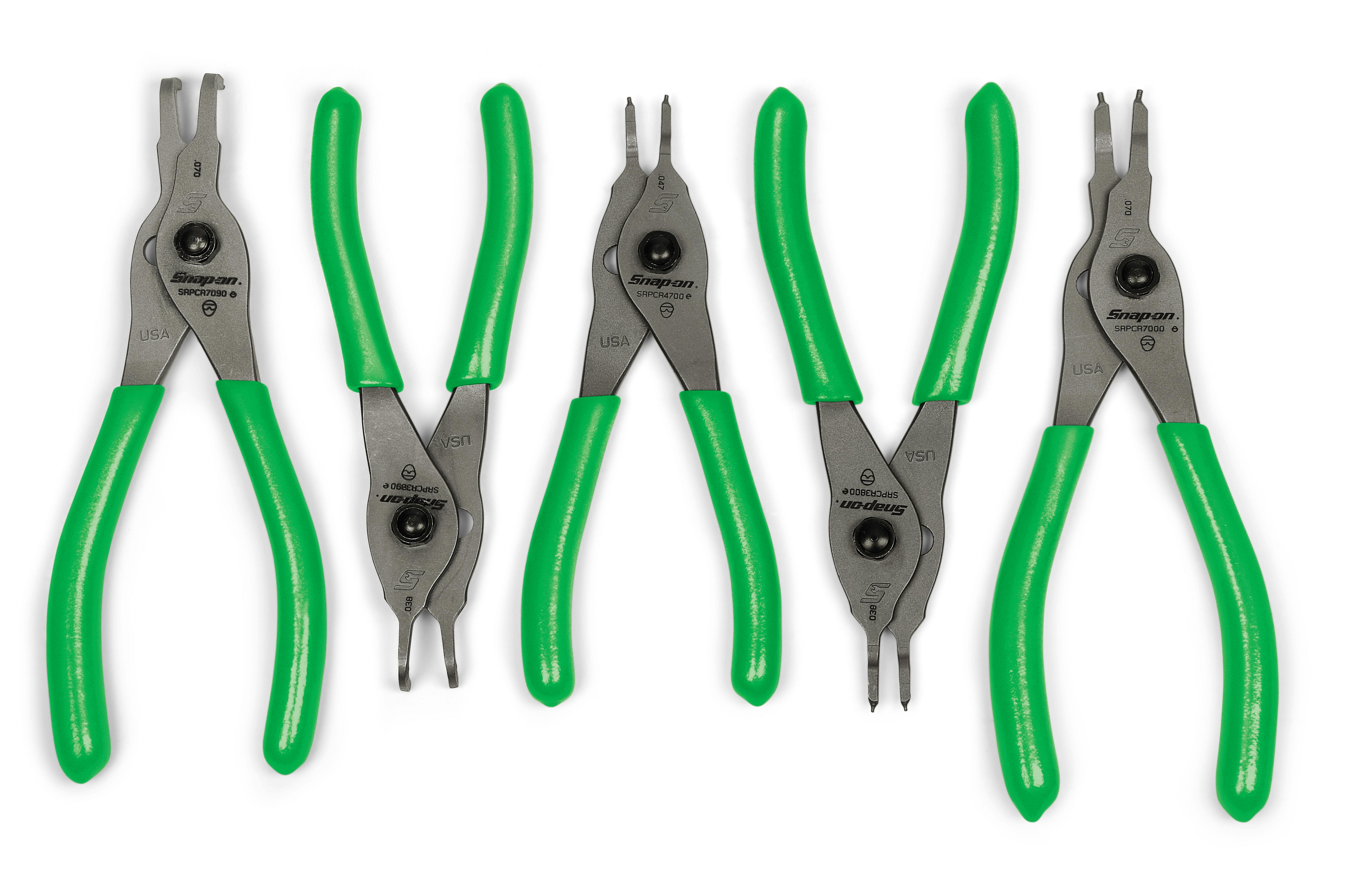 5 pc Snap Ring Pliers Set (Green)
