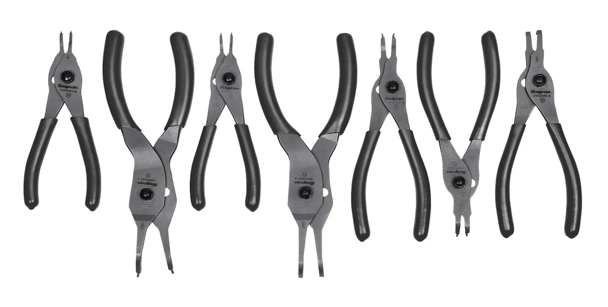 7PC SNAP RING PLIERS SET BLK