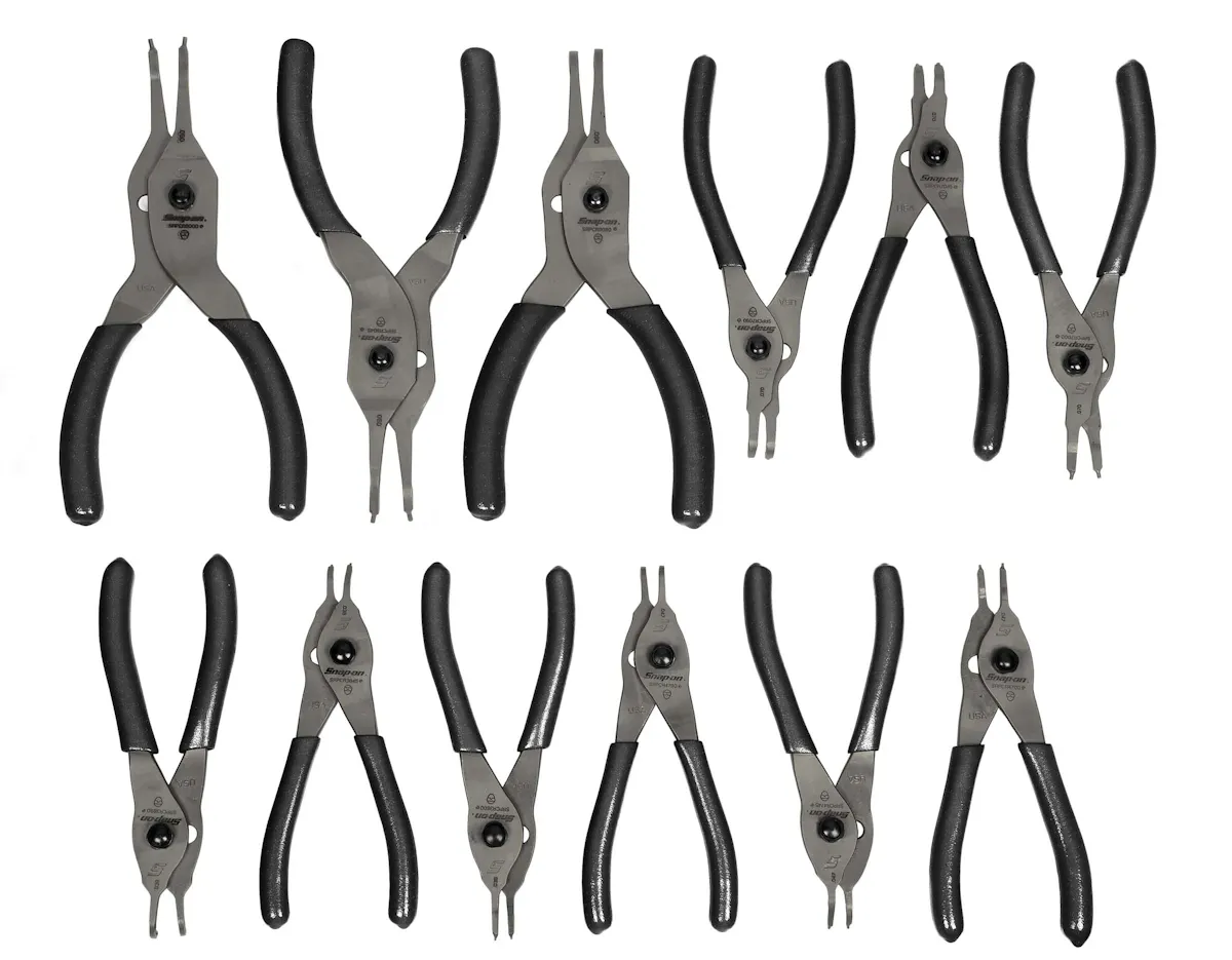 12PC SNAP RING PLIERS SET RED