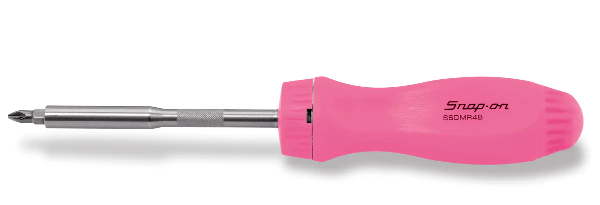 Find Snap On Tools Pink Ratcheting Magnetic Screwdriver With 5 Bits