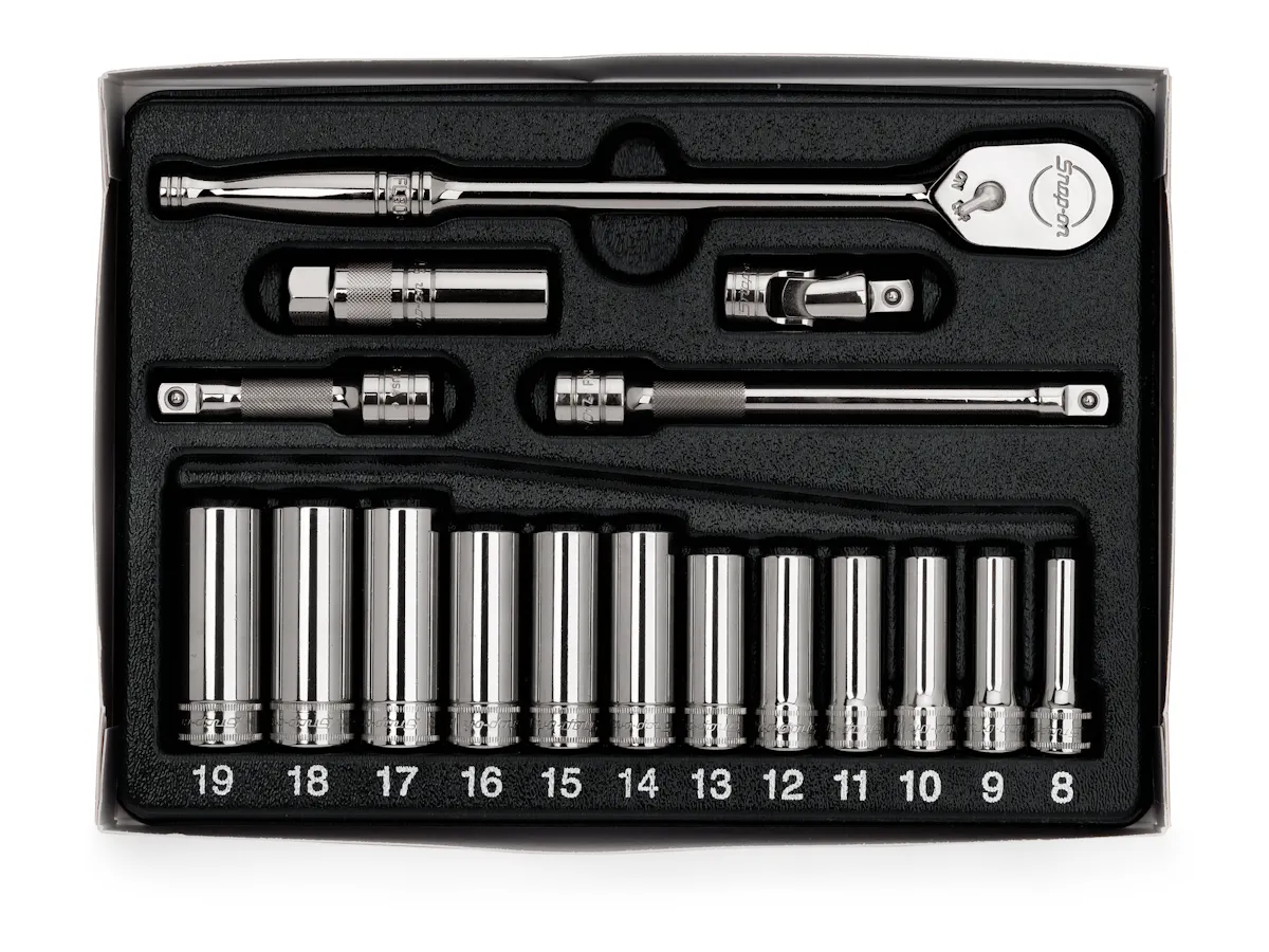 3/8DR 17PC 6PT DEEP MM SET