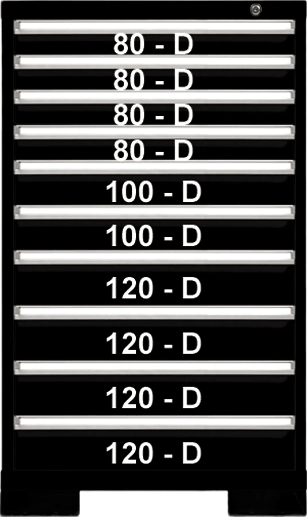 10 DRWR 29W x 45H BLACK