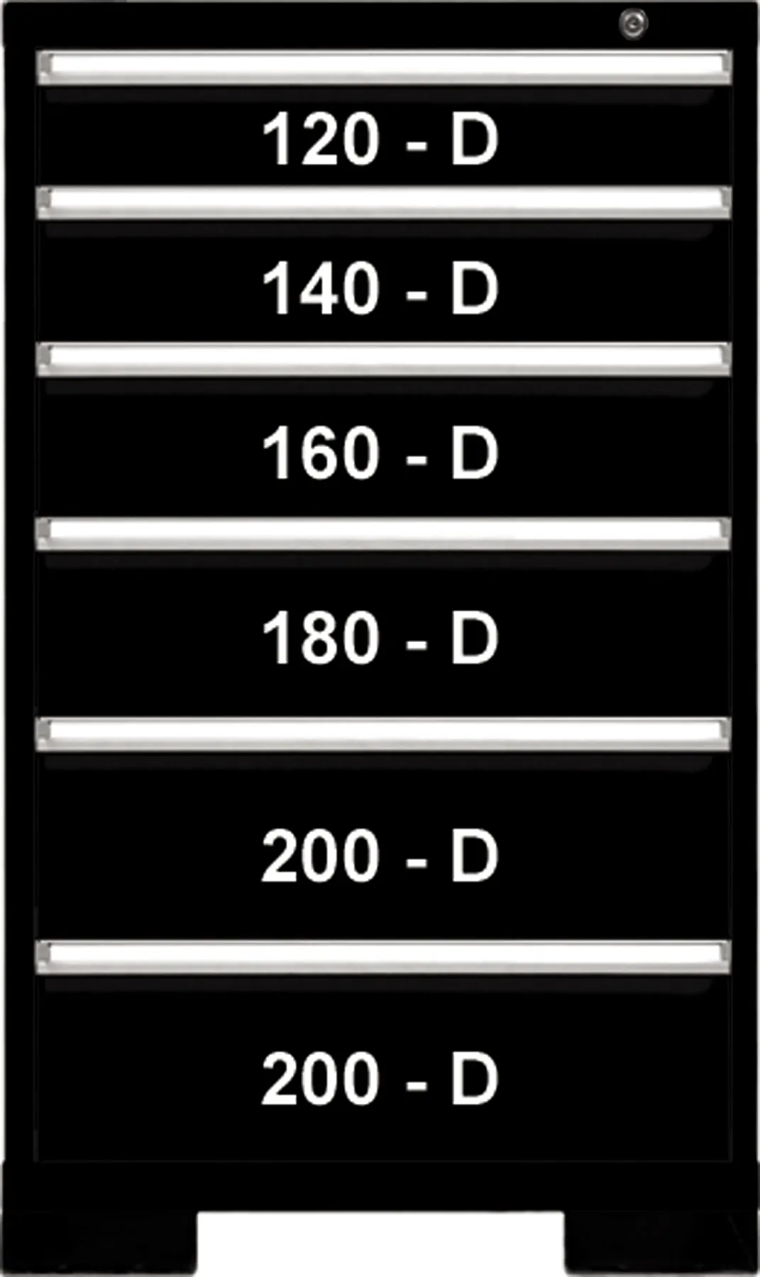 6 DRWR 29W x 45H BLACK