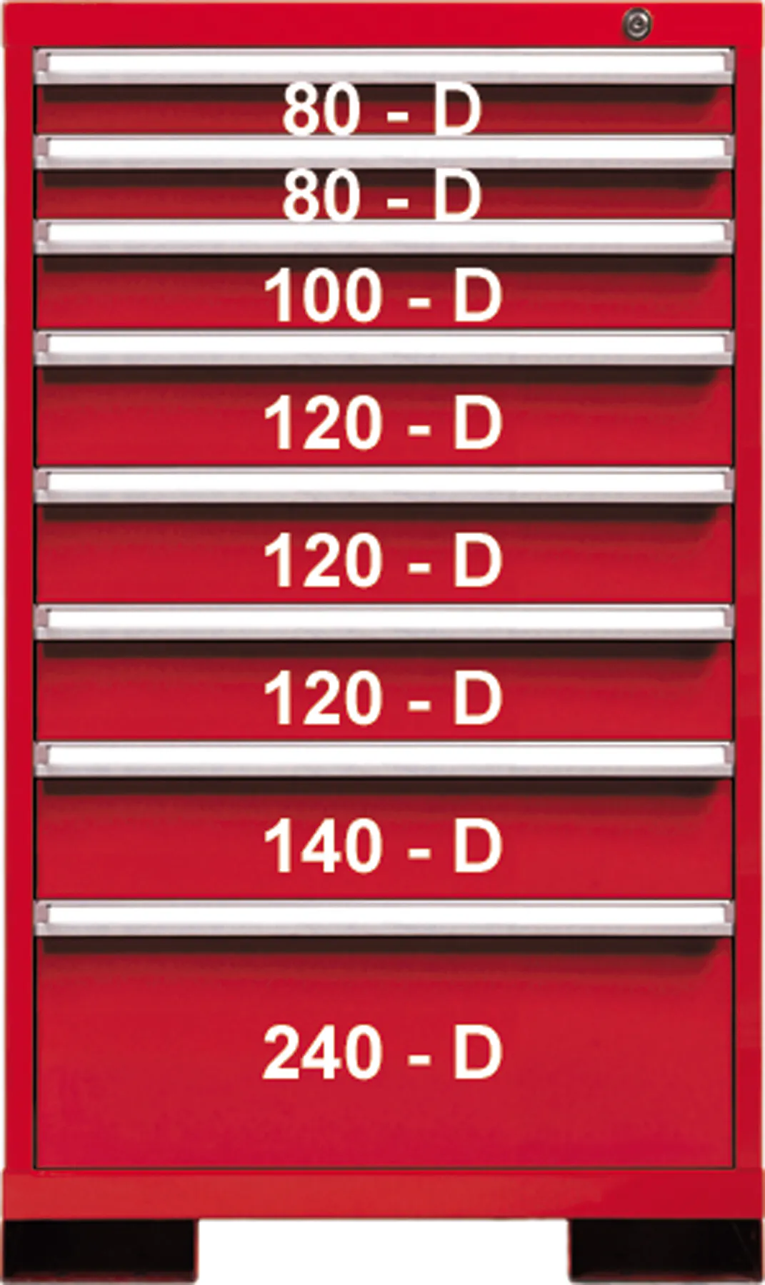 8 DRWR 29W x 45H RED