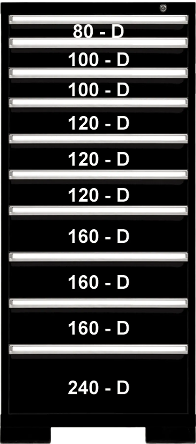 10 DRWR 29W x 59H BLACK