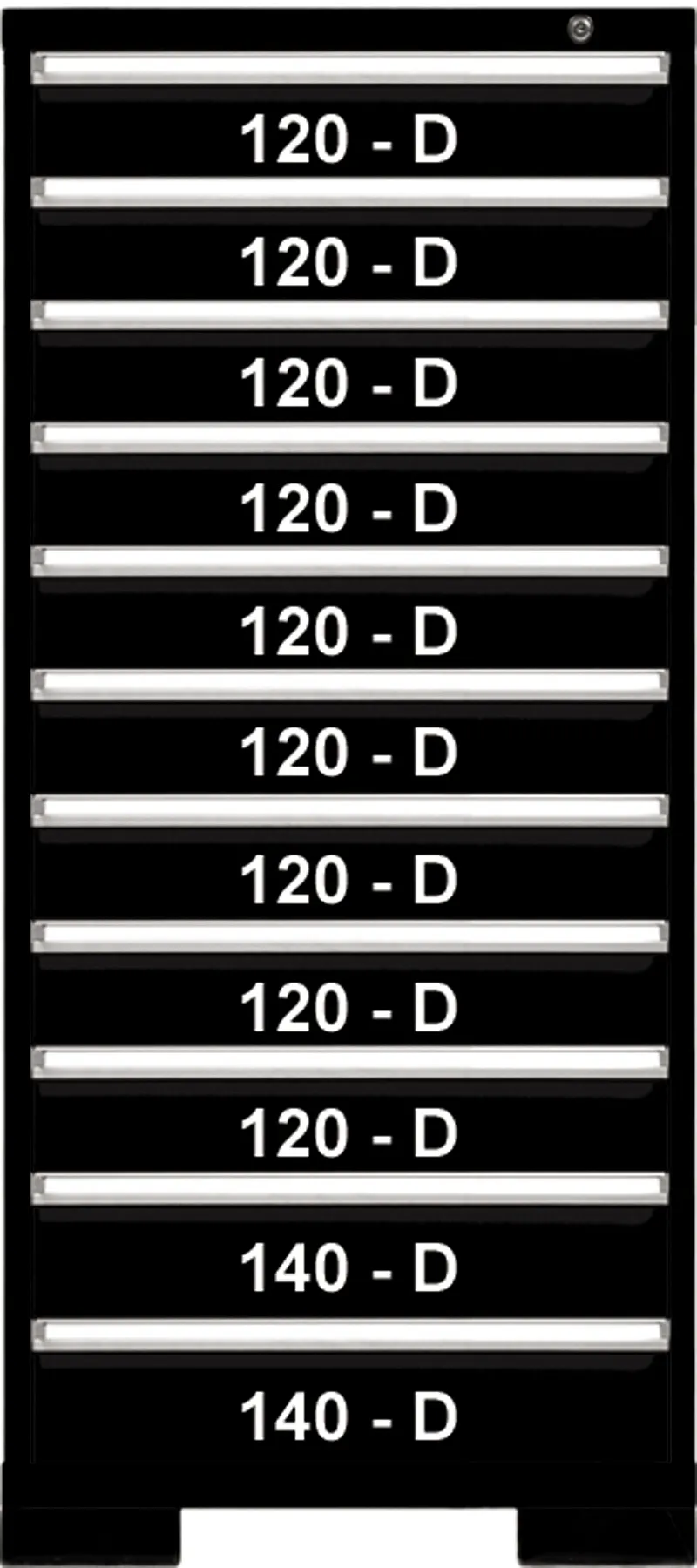 11 DRWR 29W x 59H BLACK