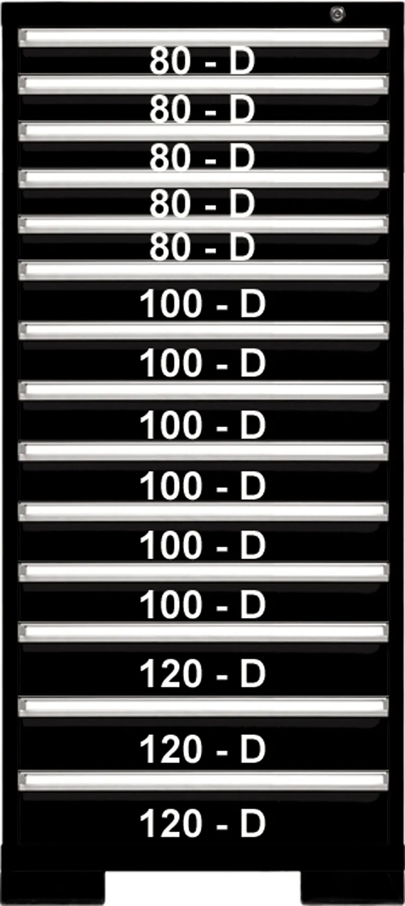 14 DRWR 29W x 59H BLACK