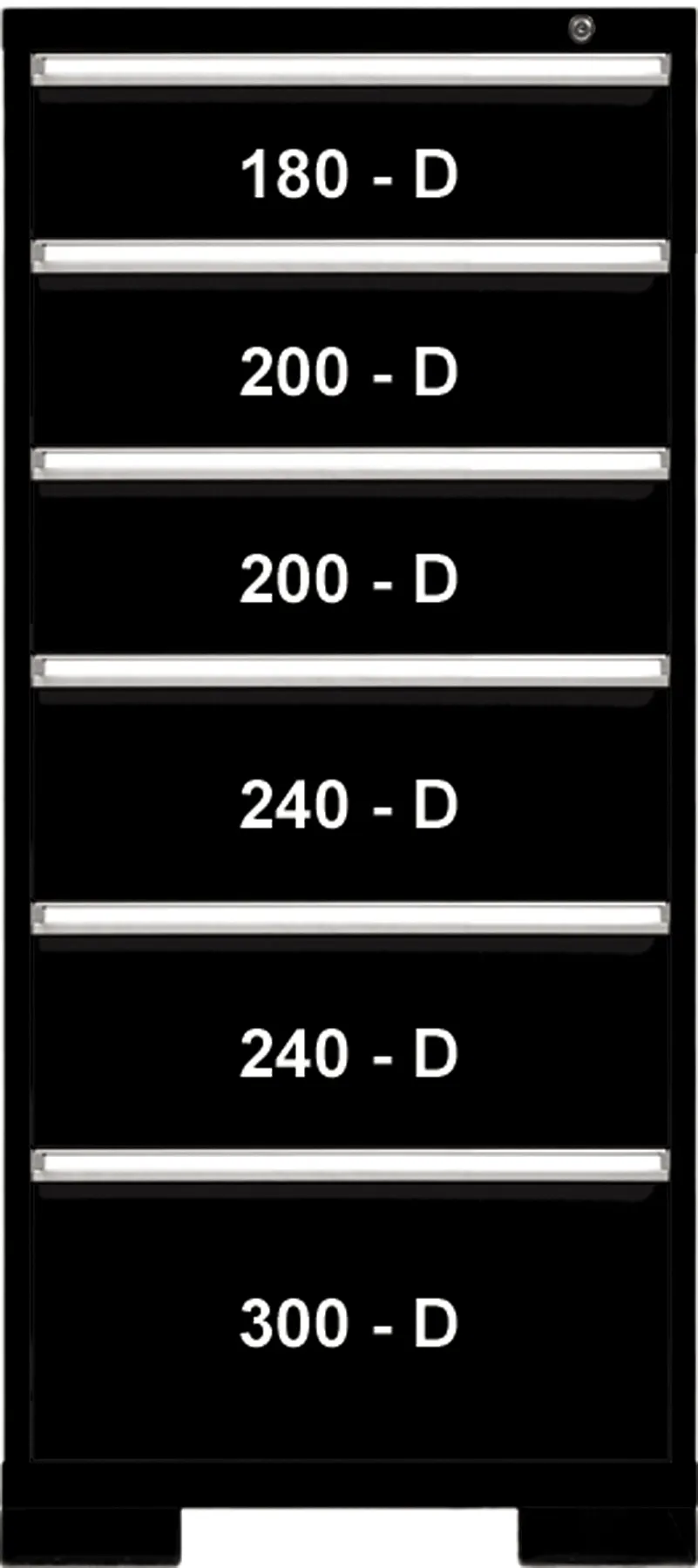 6 DRWR 29W x 59H BLACK