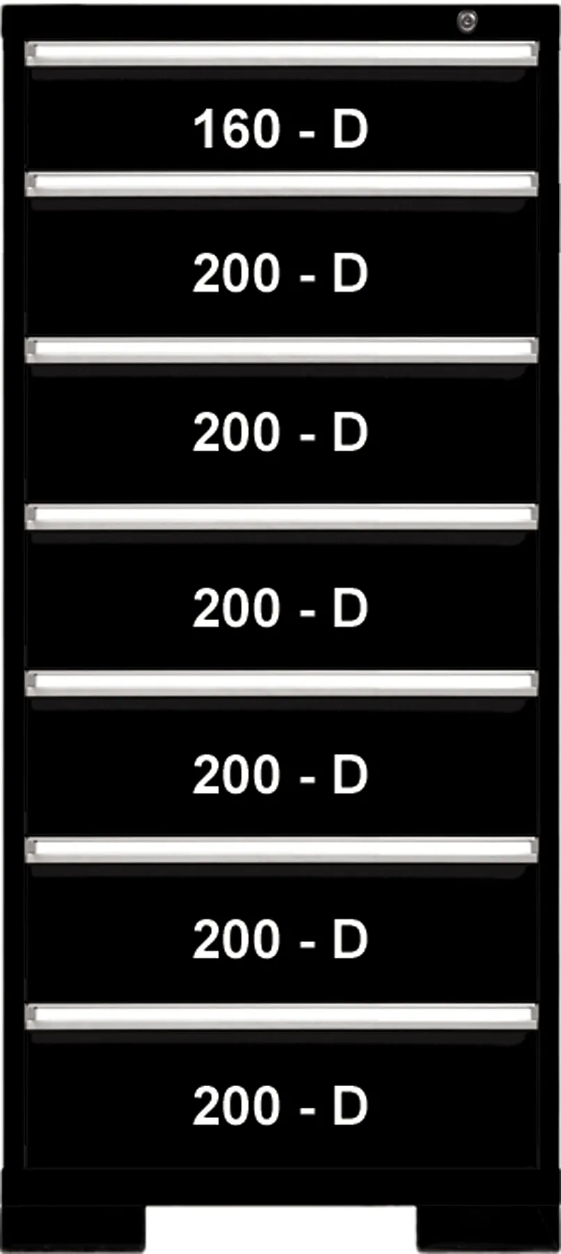 7 DRWR 29W x 59H BLACK