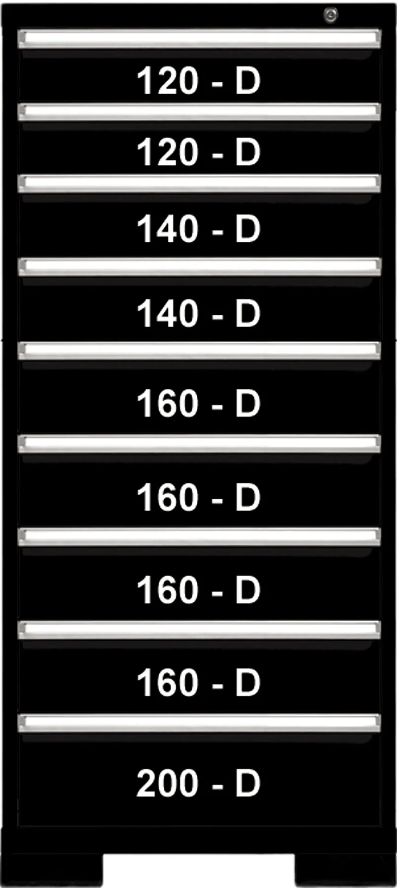 9 DRWR 29W x 59H BLACK