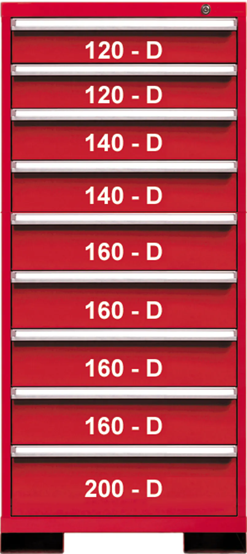 9 DRWR 29W x 59H RED