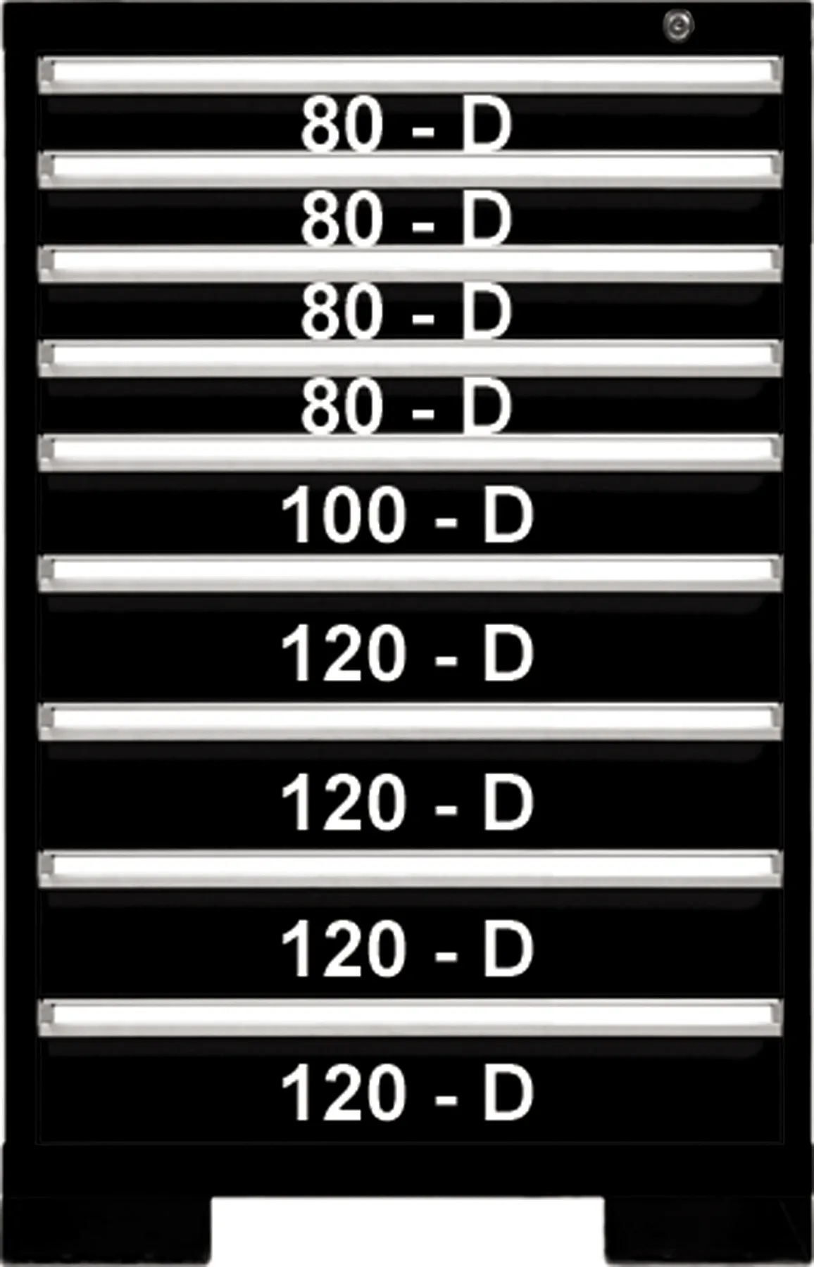 9 DRWR 29W x 41H BLACK