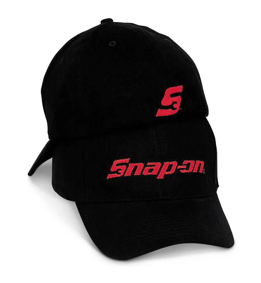 BLACK STRETCH-FIT CAP.