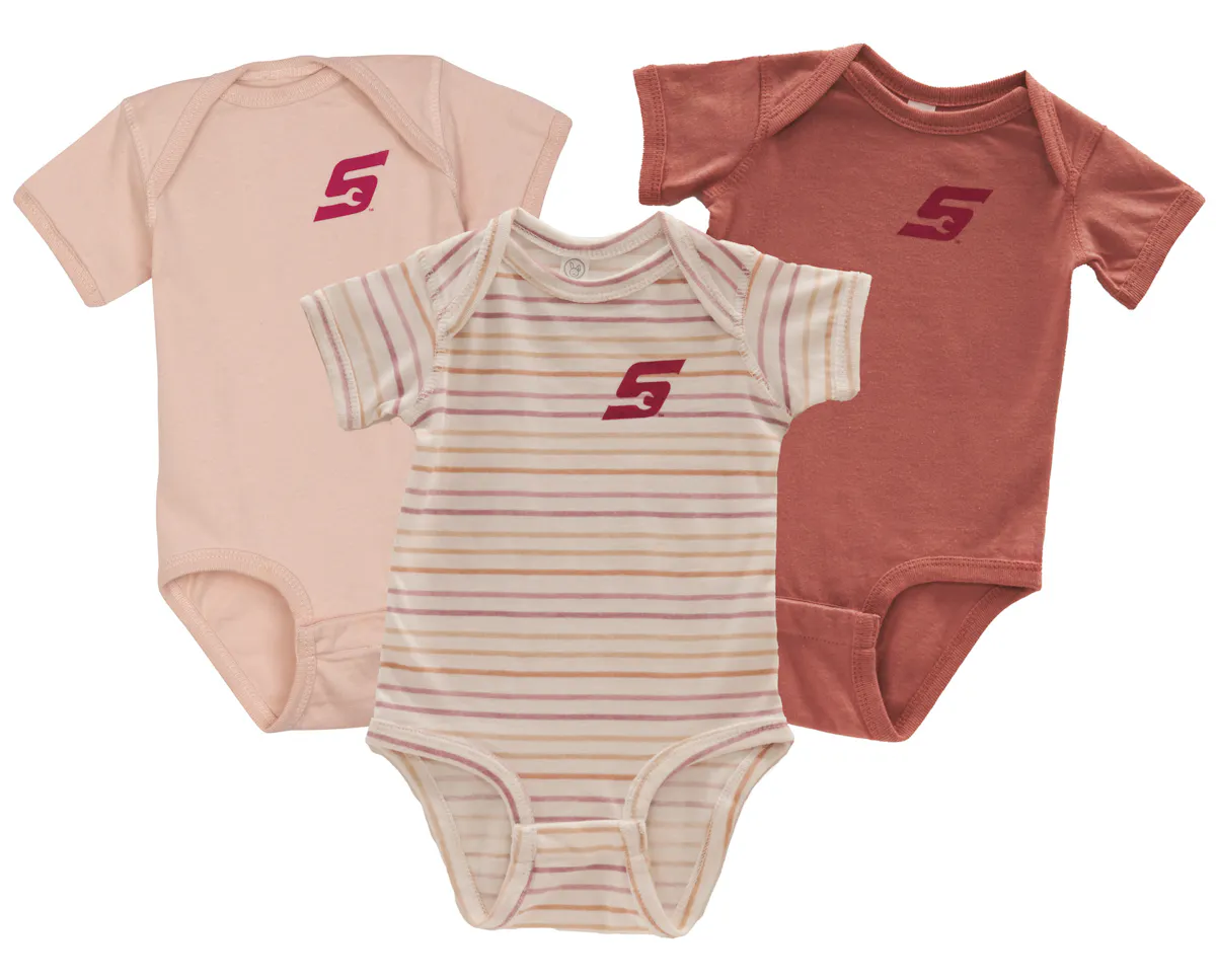 GIRL ONESIE 6M 3 PK
